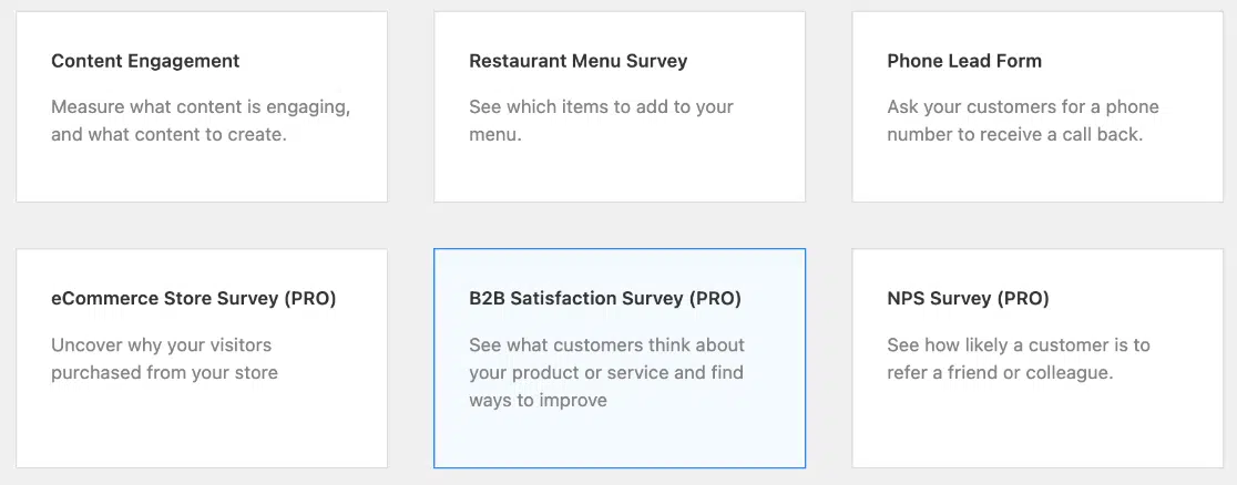 b2b satisfaction survey