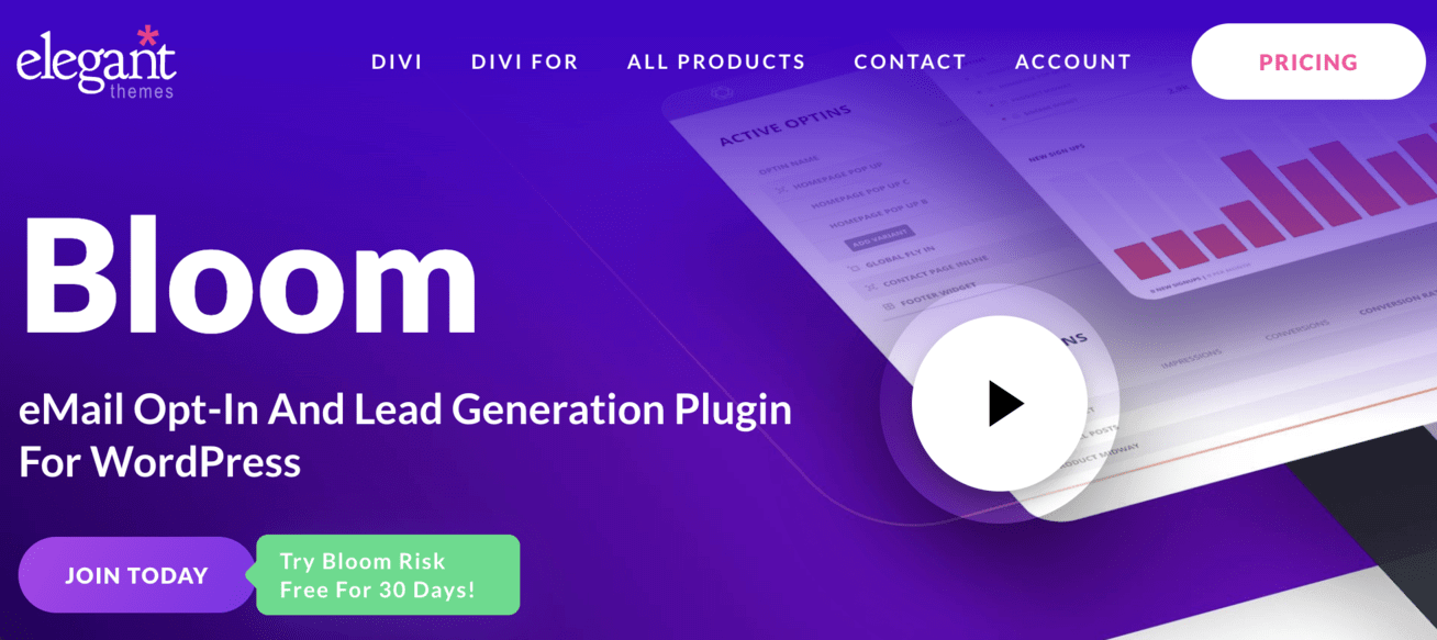 best wordpress popup plugins - bloom