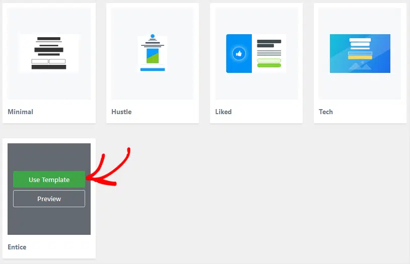 entice template optinmonster