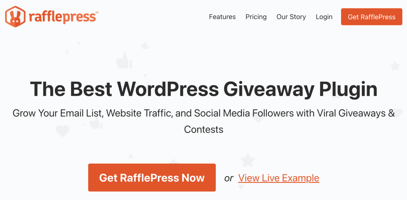 Rafflepress giveaway plugin