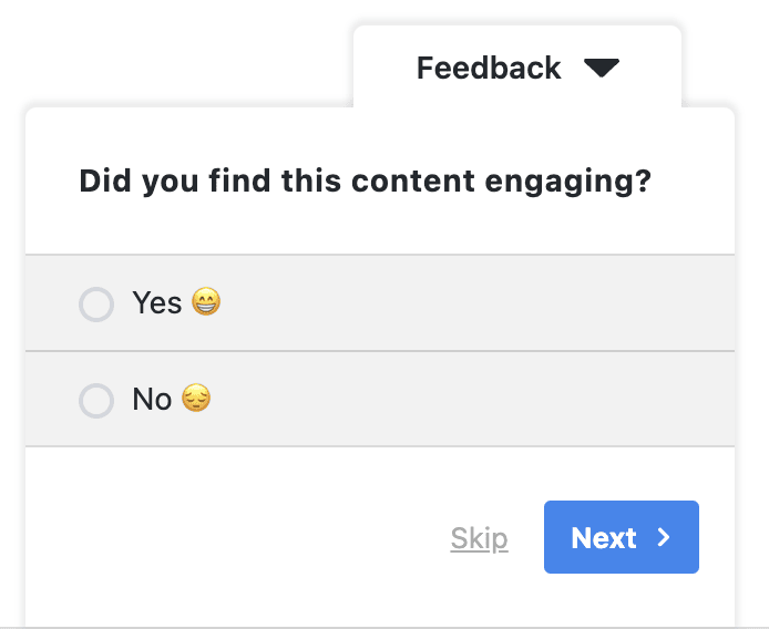 content engagement survey template