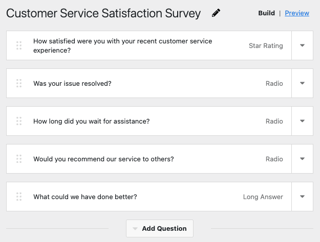 customer service satisfaction survey