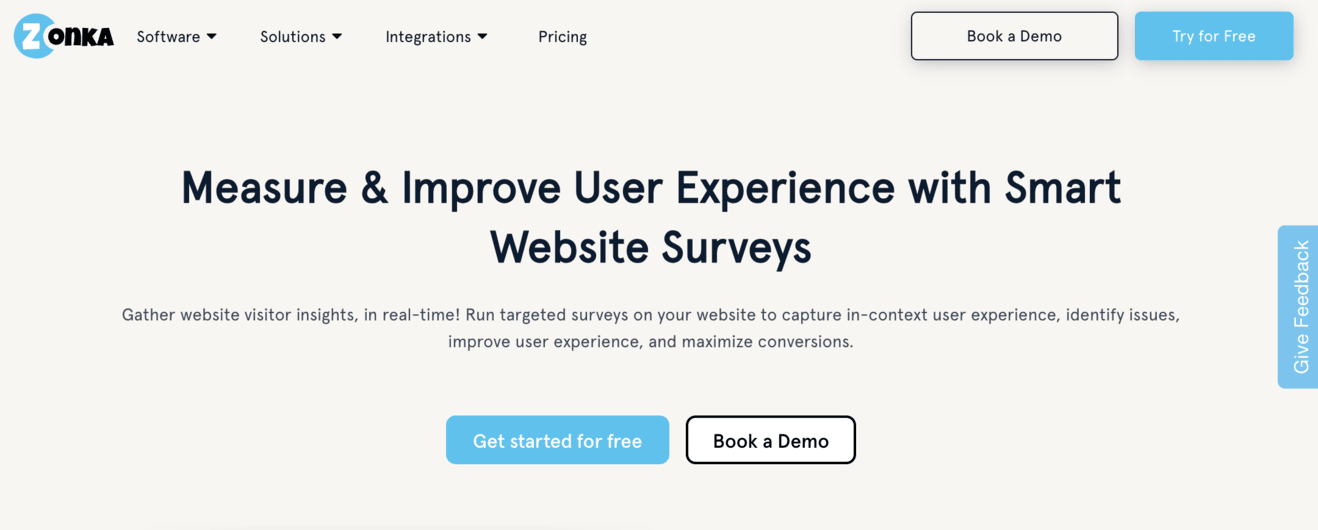 best website feedback tools: zonka feedback